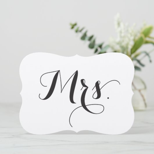 ミセス・チェアサイン – 新郎新婦チェアシンボルや象徴 招待状 (スタンド正面)