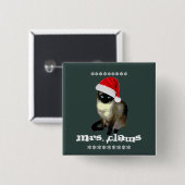 ミセス・ツーズ・シャム猫クリスマス子猫 缶バッジ (正面&裏面)