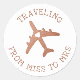 ミセス・トゥ・ミセスブライダルシャワーバチェロレッテ優先ラベル ラウンドシール