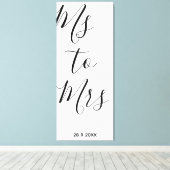 ミセス・トゥ・ミセス・ブライダルシャワー・ポスター キャンバスプリント (インサイチュ (ウッドフロア))