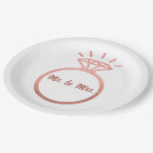 ミセス・トゥ・ミセス・ブライダルシャワー・リング ペーパープレート (アングル)