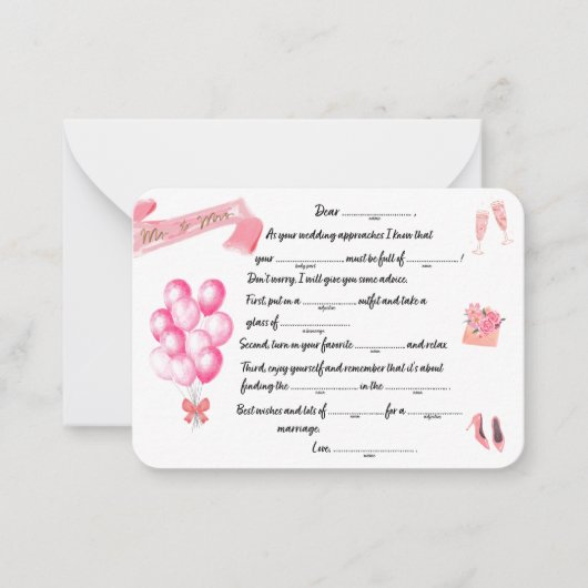 ミセス・トゥ・リブスアドバイス ノートカード (正面)