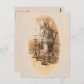 ミセス・ドーマウス・編み物 ポストカード (正面/裏面)