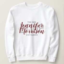 ミセス・ニューウェディング・マルーンのエレガントなウェディング・ウェア スウェットシャツ