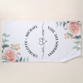 ミセス・ニューライヴァーズバラ金ゴールド花模様 ビーチタオル (正面)