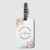 ミセス・ニューライヴァーズバラ金ゴールド花模様 ラゲッジタグ (正面縦)