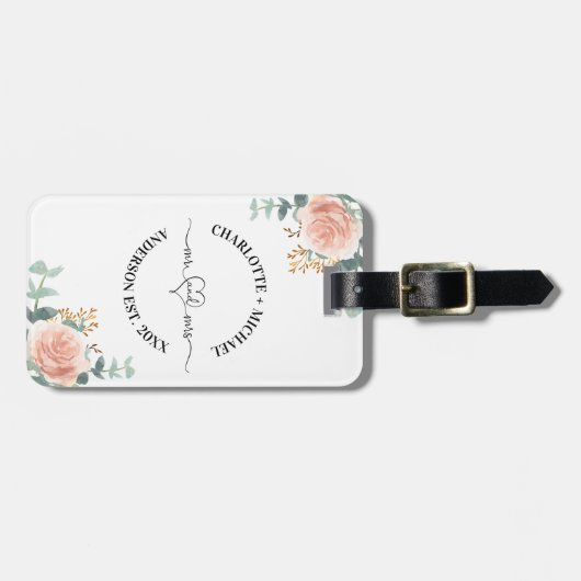 ミセス・ニューライヴァーズバラ金ゴールド花模様 ラゲッジタグ (正面横)