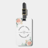 ミセス・ニューライヴァーズバラ金ゴールド花模様 ラゲッジタグ (正面縦)