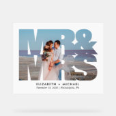 ミセス・ニュー結婚ライヴァーズの白 アクリルサイン (正面)