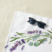 ミセス・ニュー結婚ラベンダ結婚ーの ビーチタオル (インサイチュ)