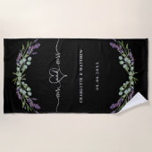 ミセス・ニュー結婚・ラベンダー・ブ結婚ラック ビーチタオル (正面)