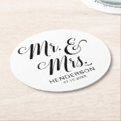 ミセス・ネーム結婚ズ ラウンドペーパーコースター (アングル)