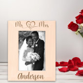 ミセス・ネーム結婚氏の新婚 レーザー彫刻フレーム