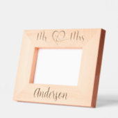 ミセス・ネーム結婚氏の新婚 レーザー彫刻フレーム (左)