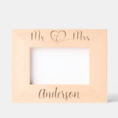ミセス・ネーム結婚氏の新婚 レーザー彫刻フレーム (正面)