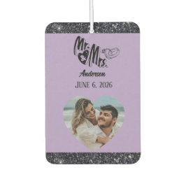ミセス・ネーム・フォト・結婚式の引き出物・ラベンダー カーエアーフレッシュナー
