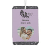 ミセス・ネーム・フォト・結婚式の引き出物・ラベンダー カーエアーフレッシュナー (裏面)