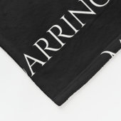 ミセス・ネーム・モノグラム白黒 フリースブランケット (角)