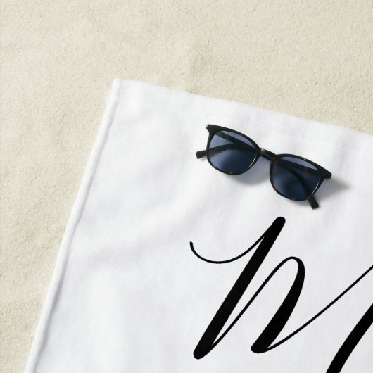 ミセス・ハネムーンギフト,たった今結婚しましたカスタムギフト ビーチタオル (インサイチュ)