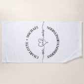 ミセス・ハネムーン・白黒新婚 ビーチタオル (正面)