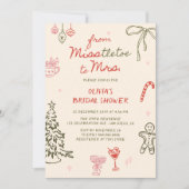 ミセス・ハンド・ドロー・ブライダルシャワー 招待状 (正面)