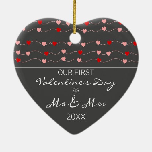 ミセス・ハートとして初のバレンタインデーモダンス セラミックオーナメント (裏面)
