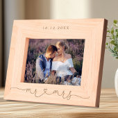 ミセス・ハートパーソナライズされた結婚ズ レーザー彫刻フレーム