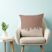 ミセス・ハート・スクリプトMocha Beige結婚の枕 クッション (椅子)