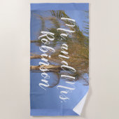 ミセス・パーム結婚ツリービーチタオル ビーチタオル (正面)