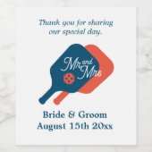 ミセス・ピックボール・スポーツ・テーマ結婚・ワインレーベル ワインラベル (シングルラベル)