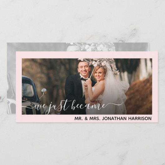 ミセス・フォトたった今結婚しましたサイト 案内状 (正面/裏面)