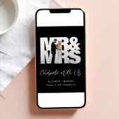 ミセス・フォトブラック・ウェディングレセプション 招待状