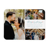 ミセス・フォト・コラージュ結婚の御礼 マグネット (横)