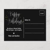 ミセス・フォト・ホリデー・カードとしての初めてのクリスマス シーズンポストカード (裏面)