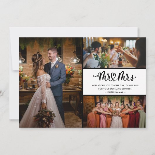 ミセス・フォ結婚トのサンキューカード (正面)