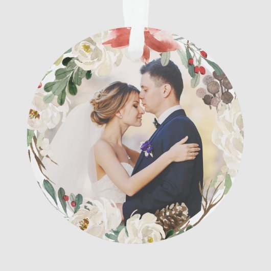 ミセス・フローラ・初めてのクリスマスリース写真 オーナメント (裏面)