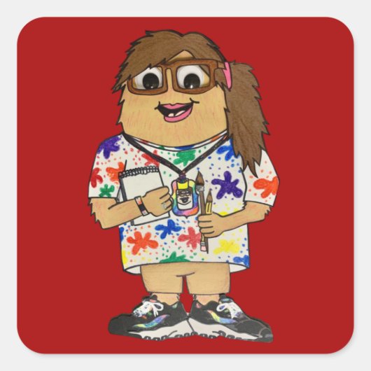 ミセス・ブライソン・モンスタースティッカー スクエアシール (正面)