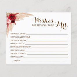 ミセス・ブライダルシャワー・カードを希望 チラシ