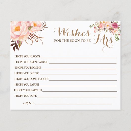 ミセス・ブライダルシャワー・カードを希望 チラシ (正面)