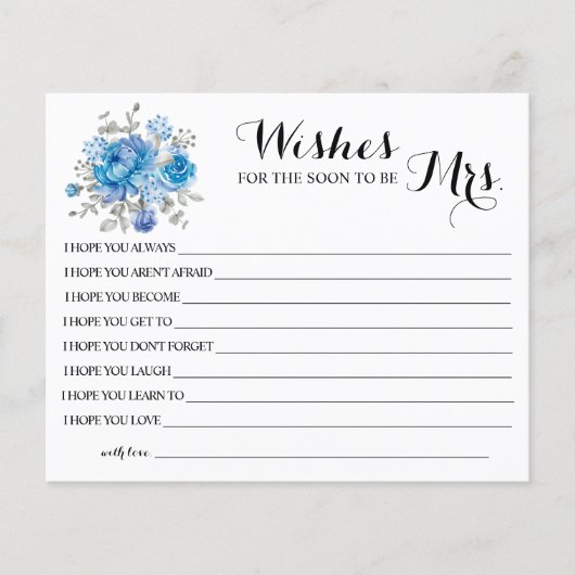 ミセス・ブライダルシャワー・カードを希望 チラシ (正面)