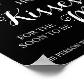 ミセス・ブライダルシャワー・ゲームキスの数のサイン ポスター (角)