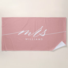 ミセス|ブライパーソナライズされたド ビーチタオル
