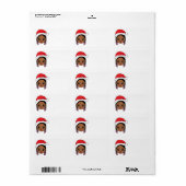 ミセス・ブラック・サンタメラニン・クリスマスクリスマスメンズクロース ラベル (フルシート)