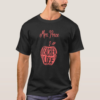ミセス・プライスかわいい学校先生誇りを持ったApple最高の Da Tシャツ