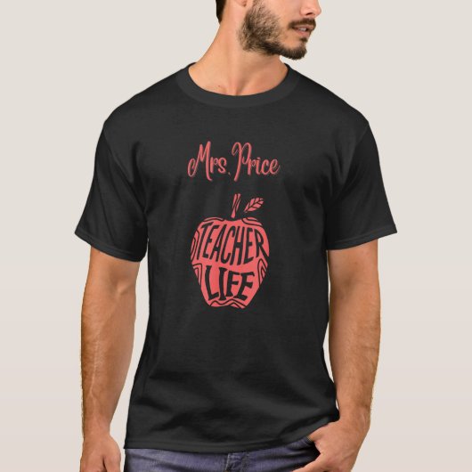 ミセス・プライスかわいい学校先生誇りを持ったApple最高の Da Tシャツ (正面)