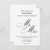 ミセス・ベーシック・結婚式招待状 招待状 (正面/裏面)