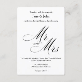 ミセス・ベーシック・結婚式招待状 招待状