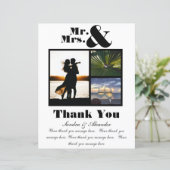 ミセス・ホワイト・ブラック・サンキューカード写真結婚 (スタンド正面)