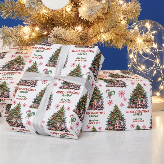 ミセス・マウス・クリスマスツリー・キッズ ラッピングペーパー (クリスマス)