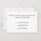 ミセス&ミセスゲイレズビアンウェディングRSVP in Silver 出欠カード (裏面)